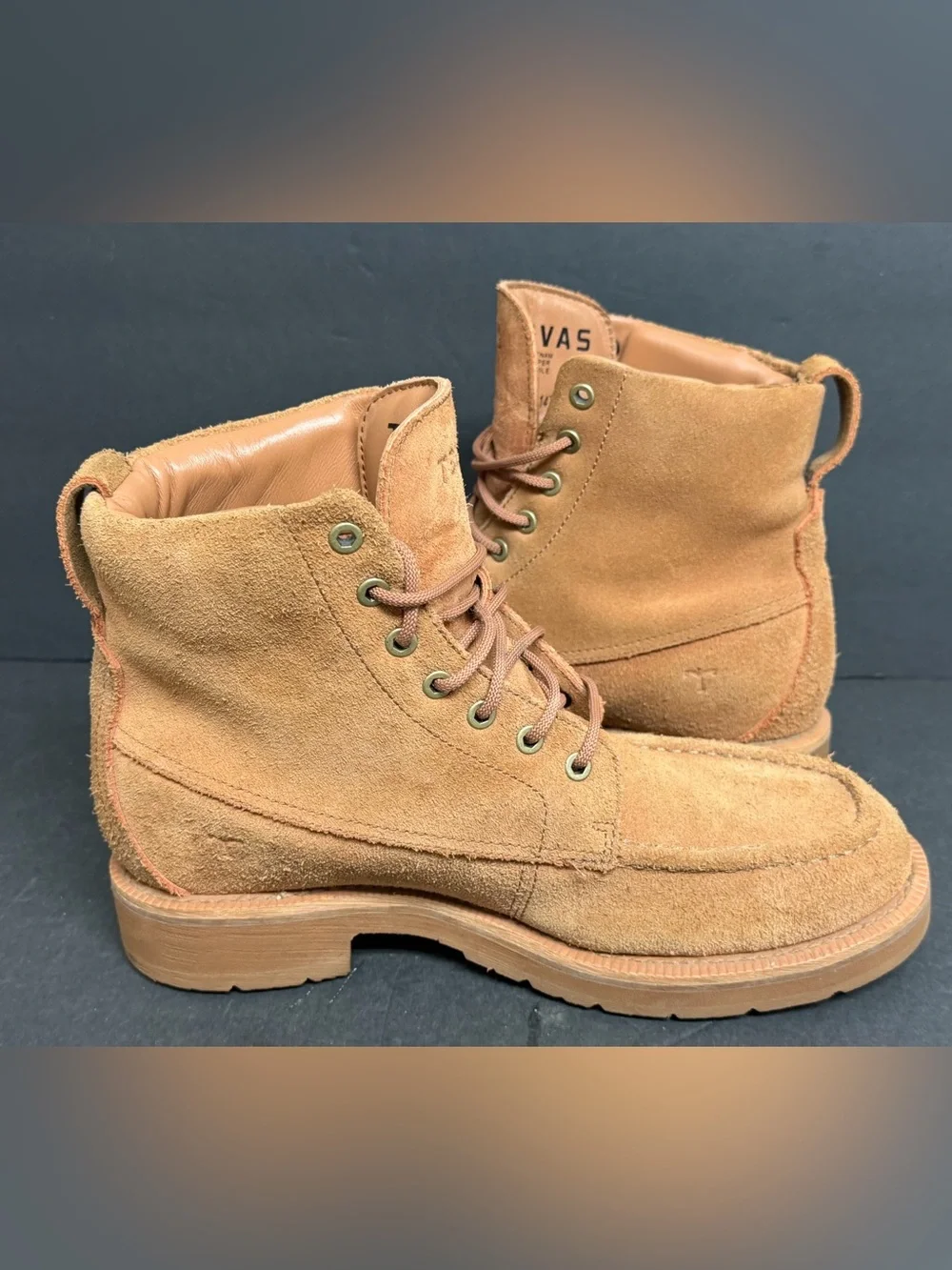 Tecovas Men's The Rugged Moc Natural WP Roughout Boots 10079NAT SIZE 9.5D NICE